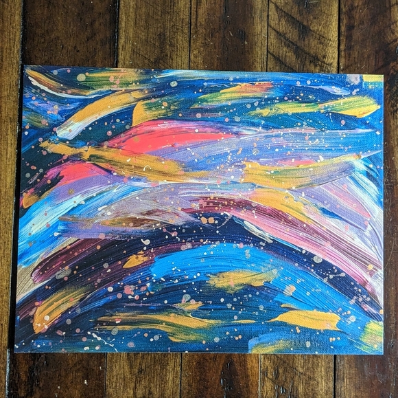 Caffeinated Aesthetic Other - Poster Print - "Acrylic Cosmos" by RachelLee